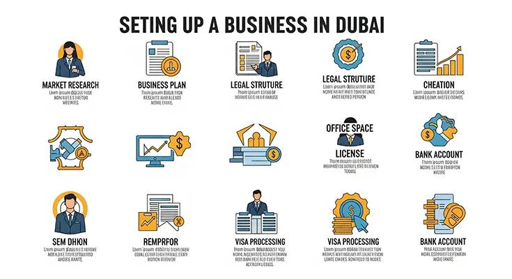 What are the steps for business setup in Dubai?