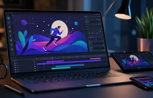 Interactive Vector Animation Software for Responsive Web Design Layouts Without Code